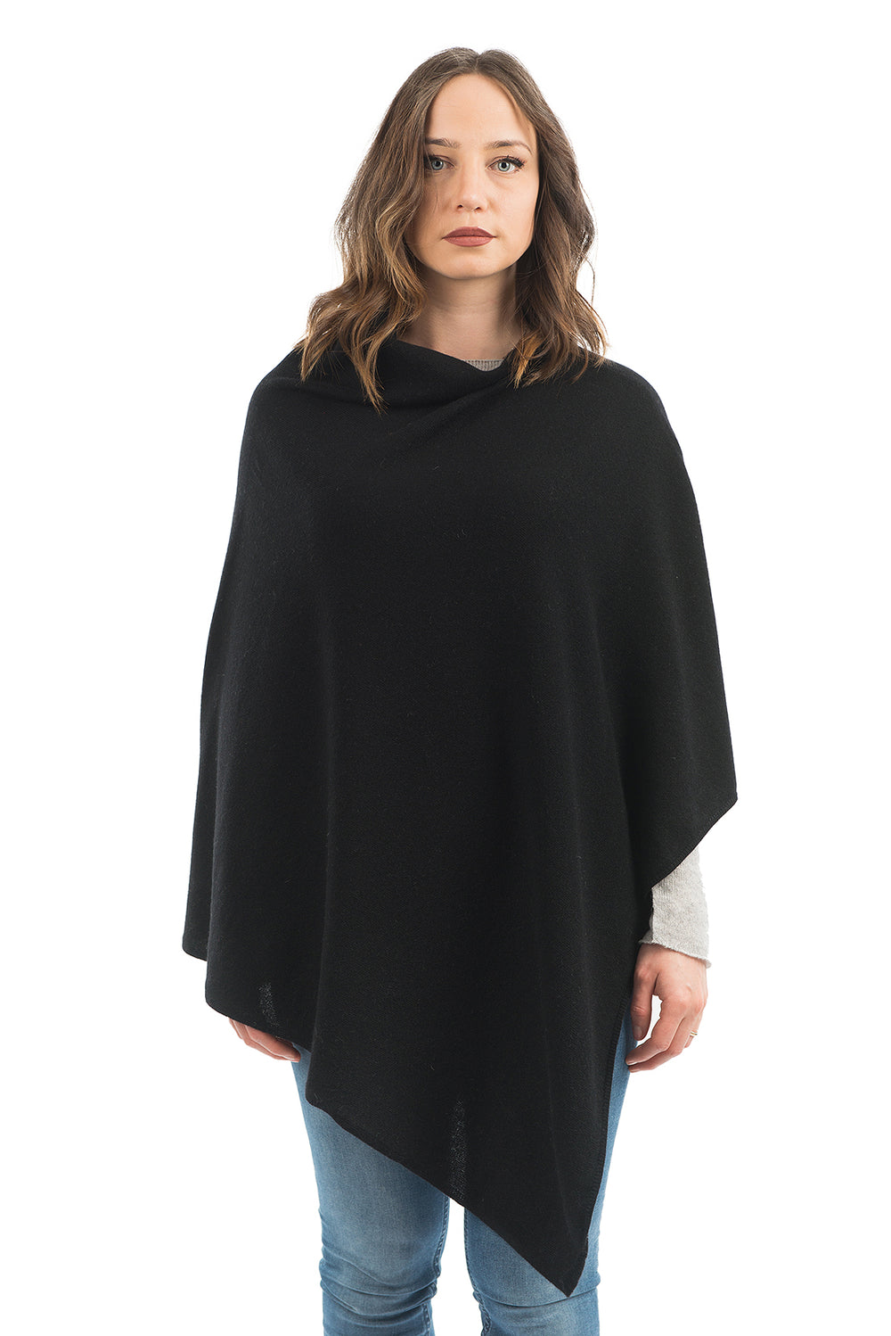 【美品】maison de soil　CASHMERE PLAIN PONCHO Poncho 100% Cashmere | Dalle Piane Cashmere
