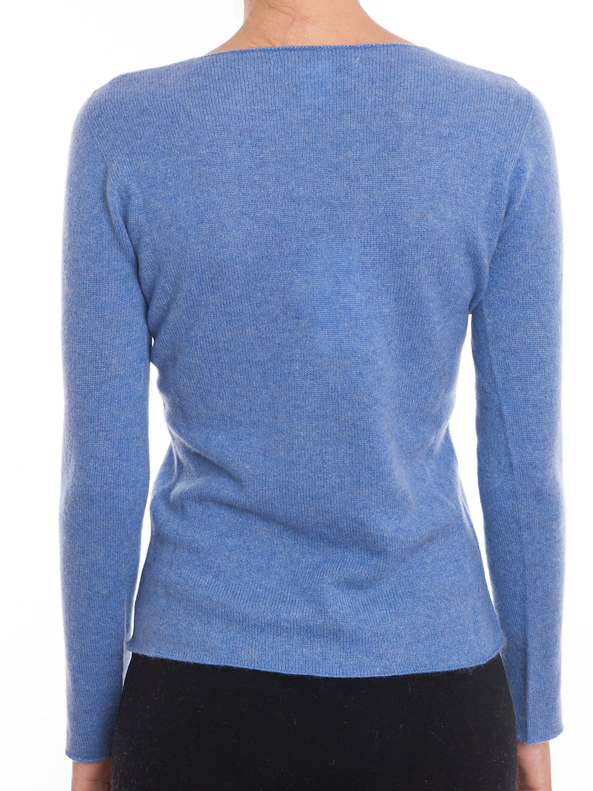 Cream Women's 100% Cashmere V-Neck, view 5