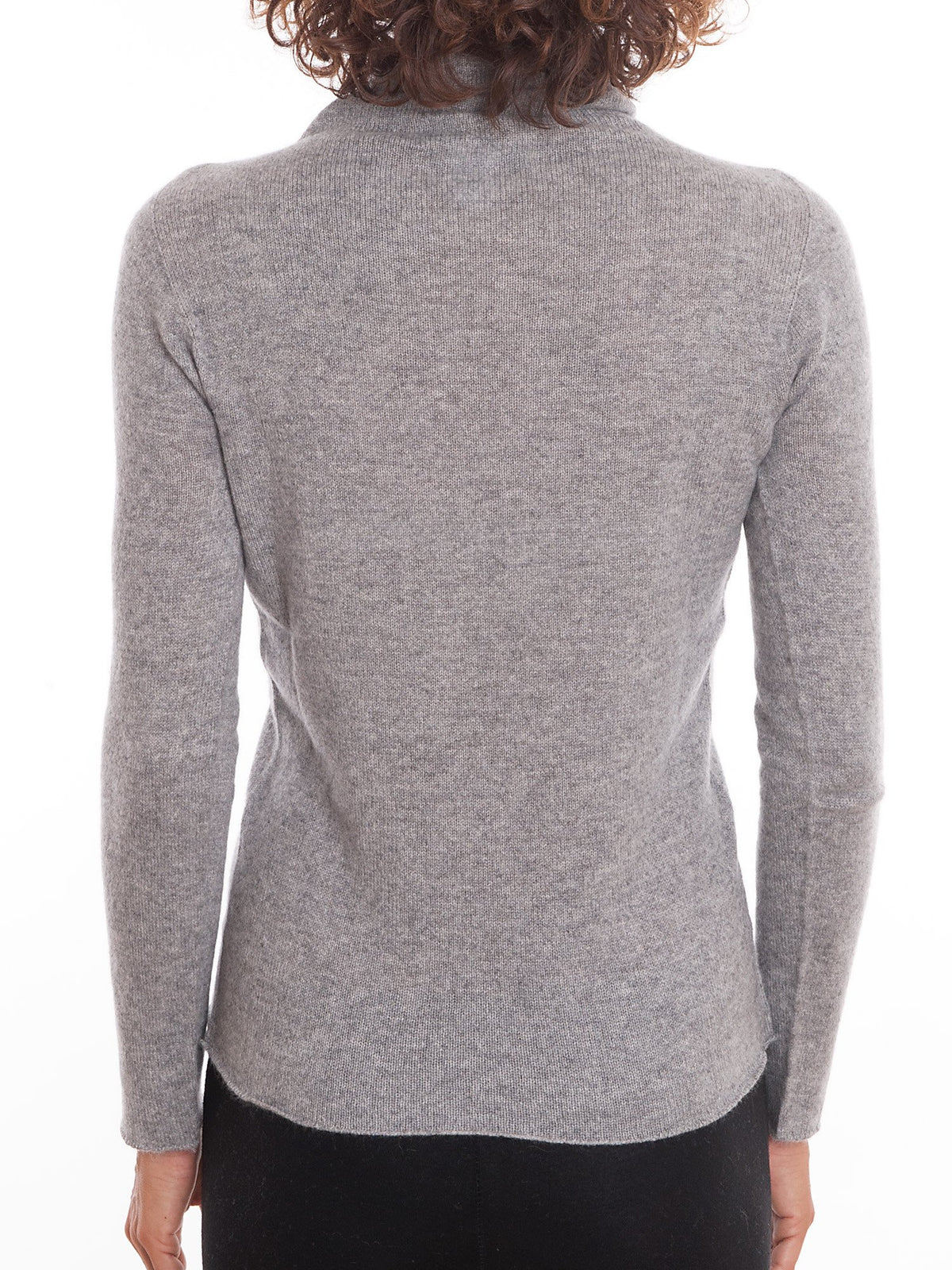 Gray Women's 100% Cashmere Turtleneck, view 4