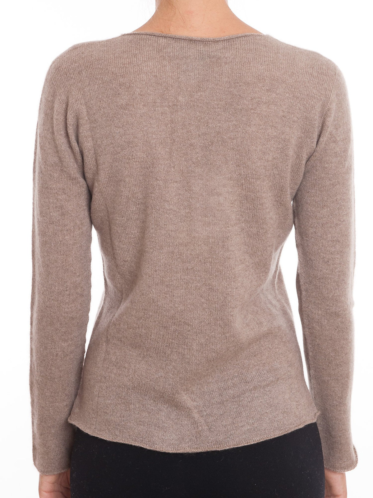 Mink Women's 100% Cashmere V-Neck Cardigan, view 2