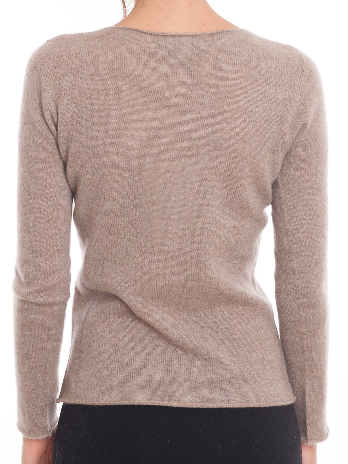 Mink Women's 100% Cashmere Crewneck, view 3